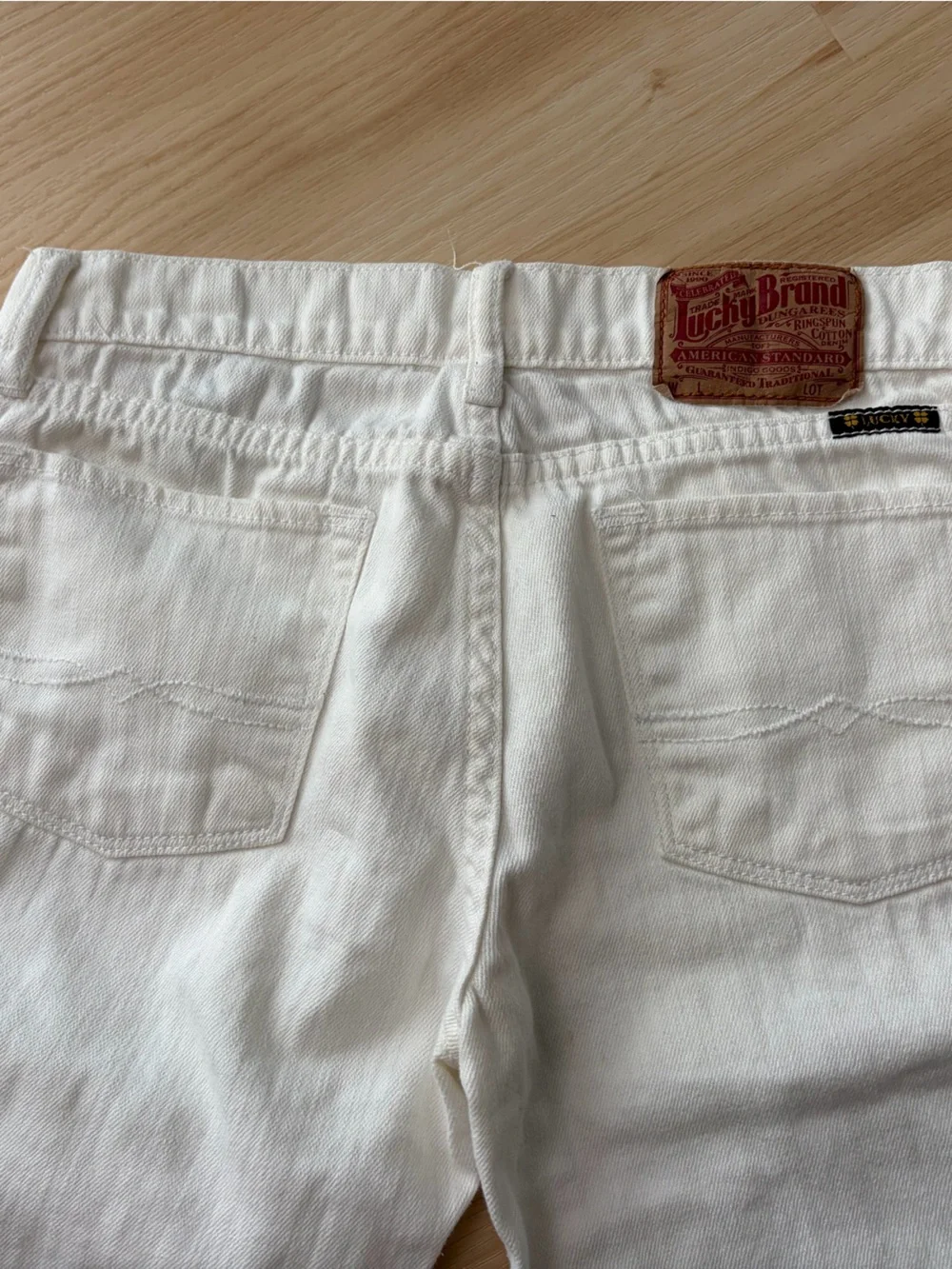 Lucky Brand White Denim/Jean Shorts with Branded Patch - Picture 3 of 8